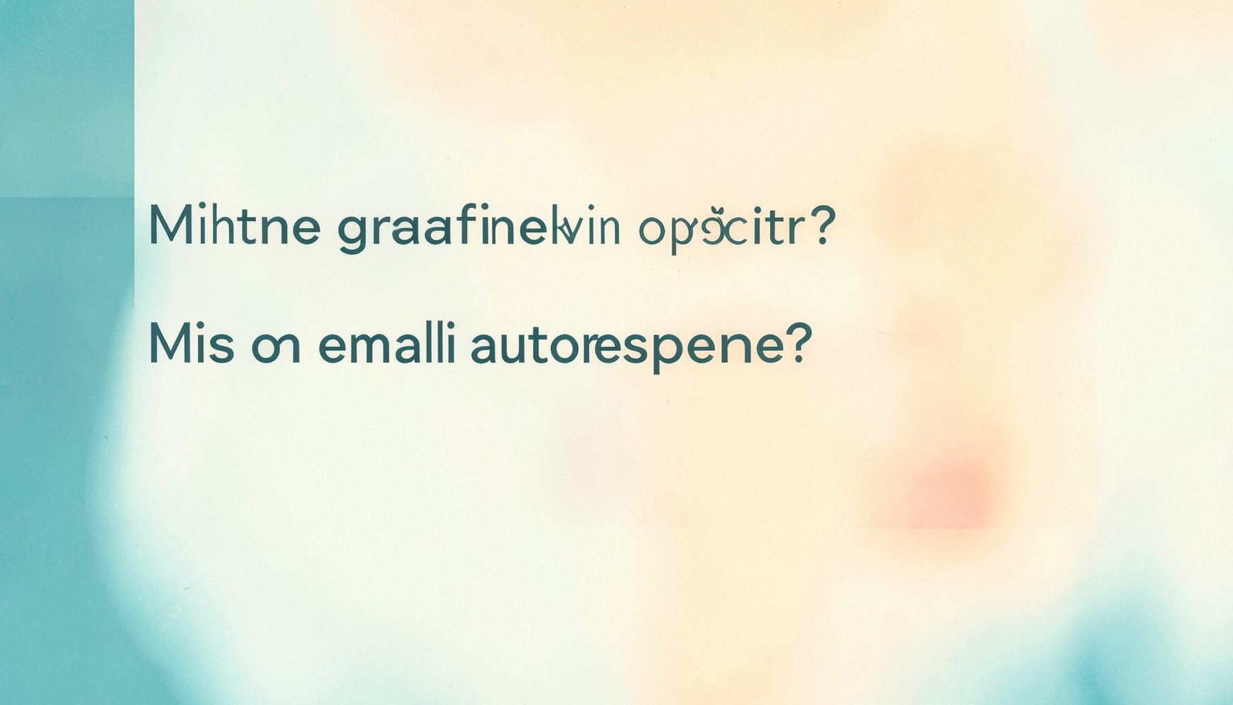 Lihtne graafiline selgitus, mis vastab küsimusele 'Mis on emaili autoresponder?', kujutatud sõbralikes sinistes toonides.
